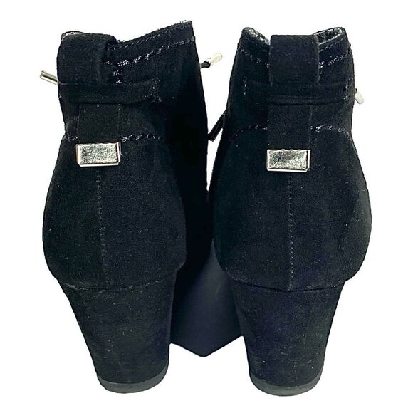 Austin Trading Company Womens Black Textile Suede Ankle Booties Size 8.5 Medium - Picture 6 of 8